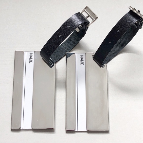 Vintage “New” Neiman Marcus Silver Luggage Tags - Picture 2 of 10